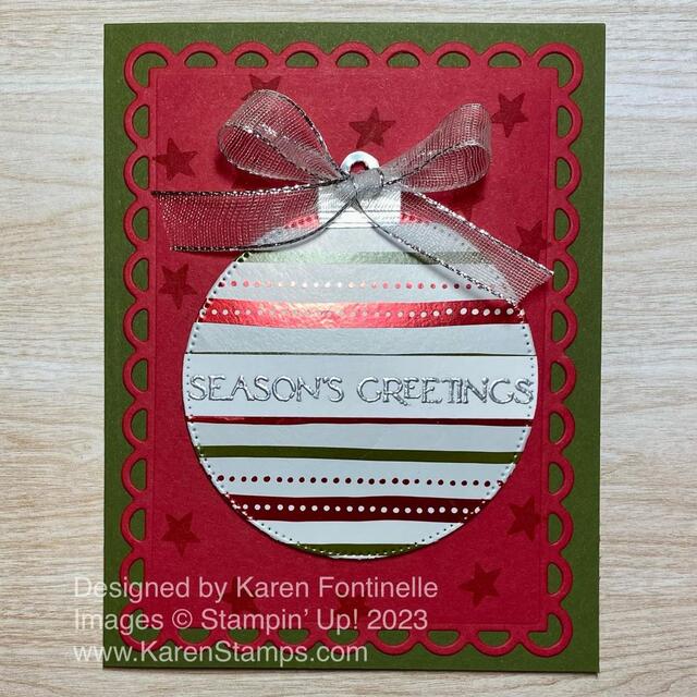 Shining Christmas Ornament Card