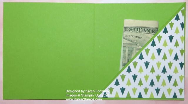 Merry Bold & Bright Christmas Gift Card Holder Inside