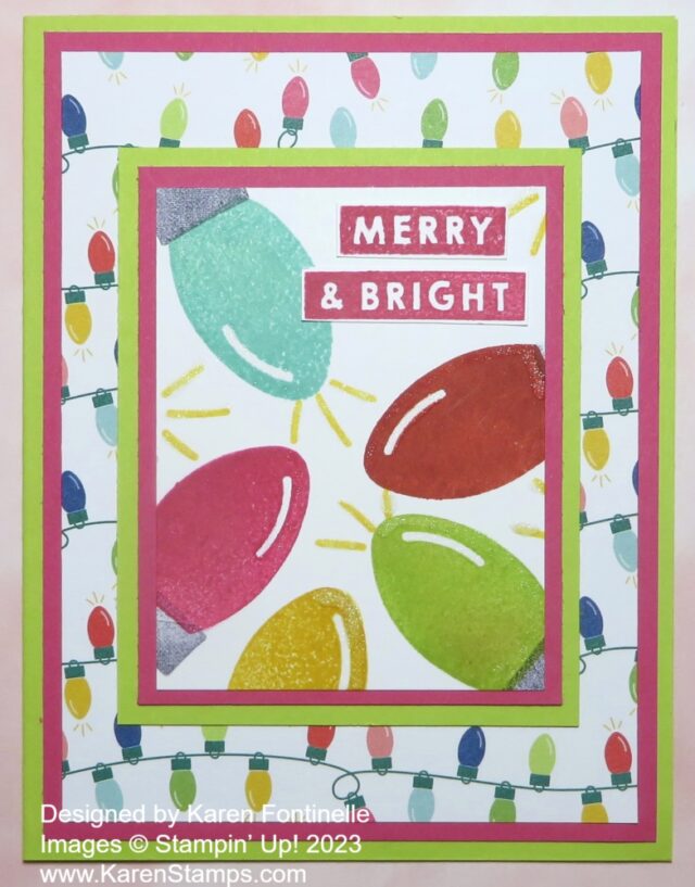 Merry and Bright Light Bulb Christmas Card