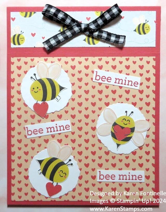 Bee Mine Book Fold Valentine Card