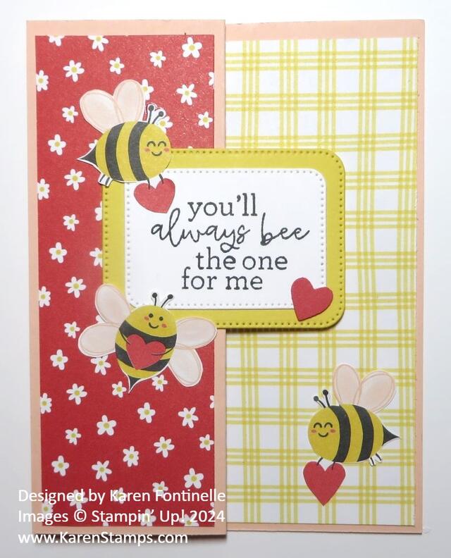 Bee Mine Z-Fold Valentine's Day Card