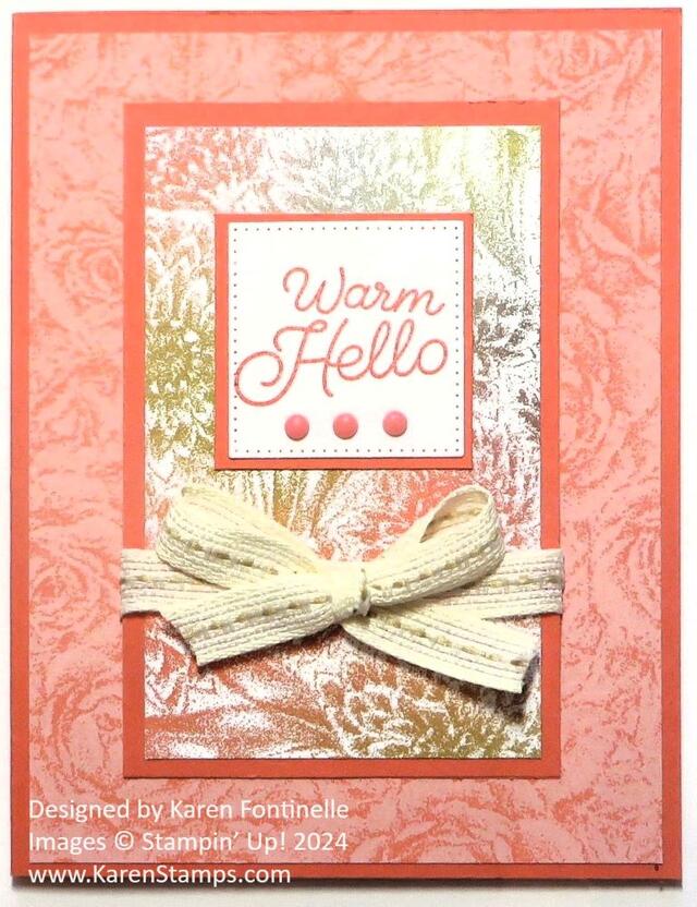 Softly Stippled Hello Card
