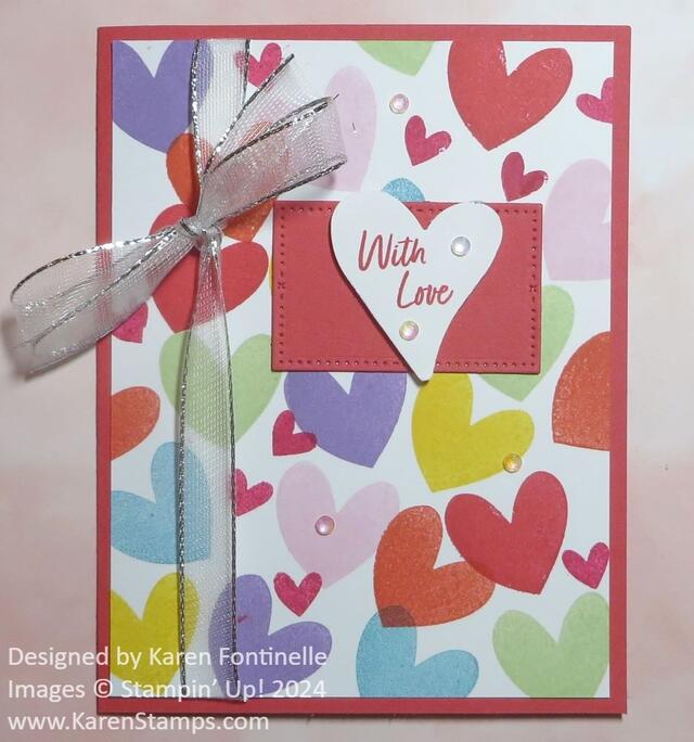 Country Bouquet Hearts Valentine Card