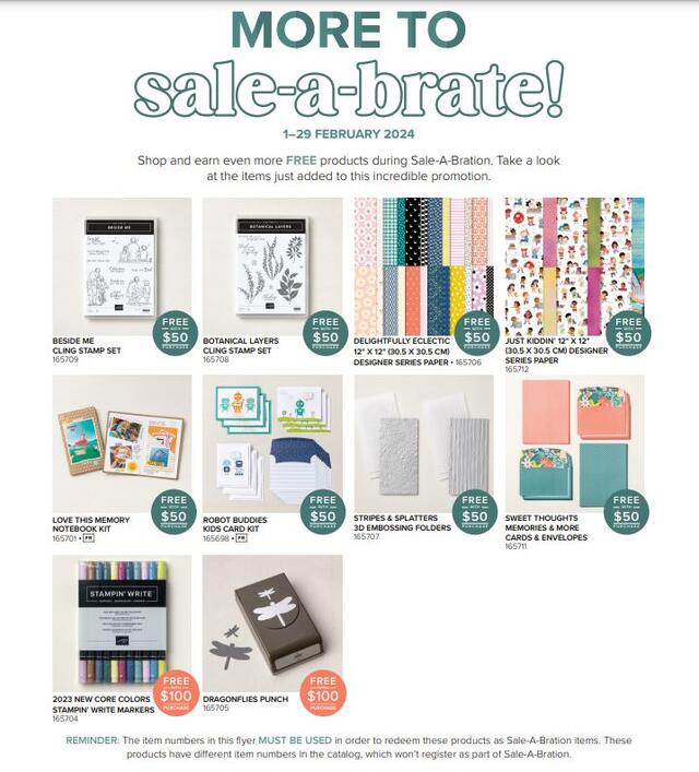 More to Sale-A-Brate New Products Feb 2024
