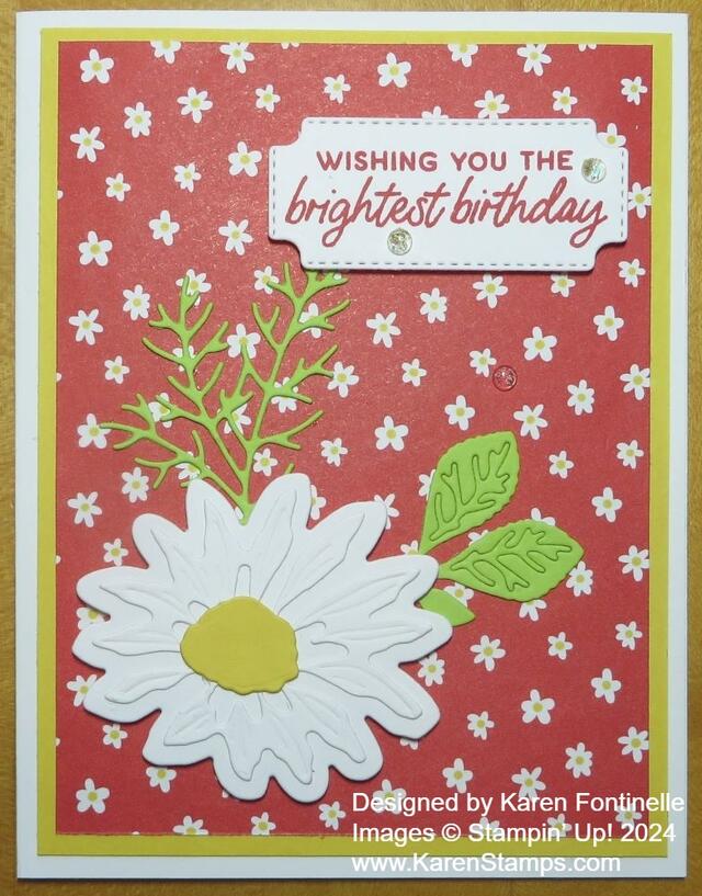 Cheerful Daisy Birthday Card