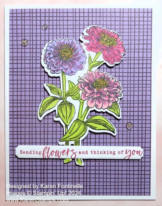 Simply Zinnia Thinking of You Card