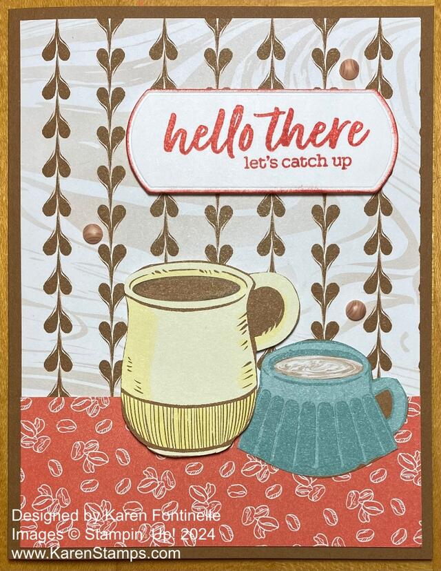 A Little Latte Hello There Card