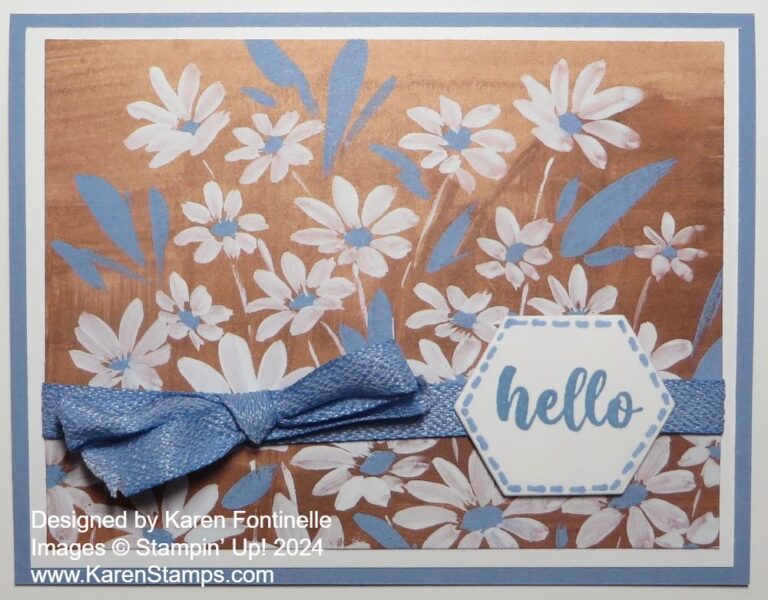 Fresh As a Daisy Hello Card | Stamping With Karen