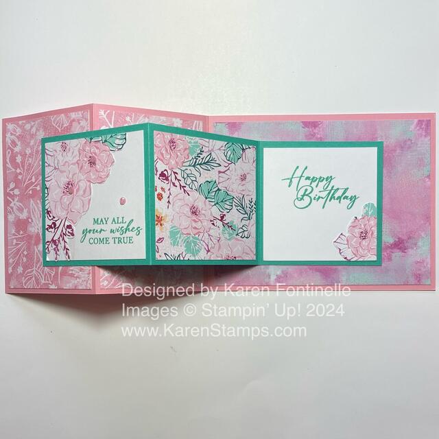 Unbounded Beauty Double Z-Fold Card Open