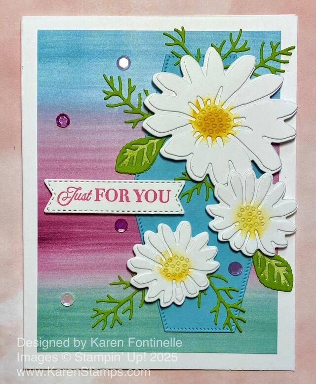 Cheerful Daisies Just For You Card