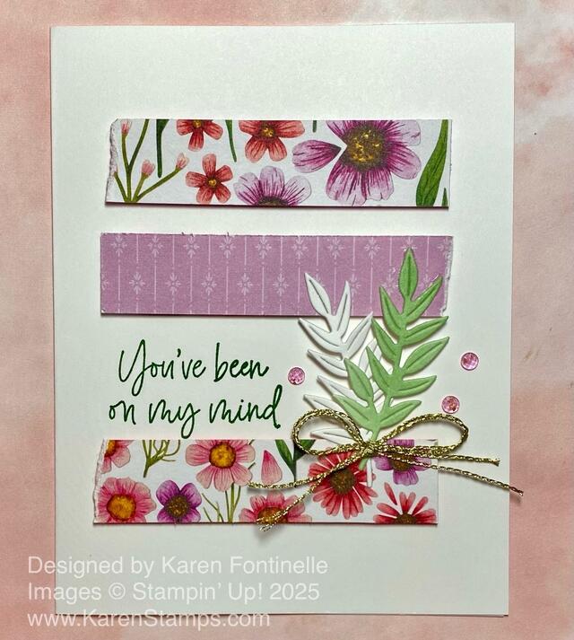 Floral Impressions You've Been On My Mind Card
