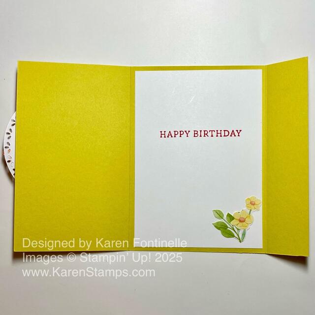 Florals In Bloom Foldover Birthday Card Inside