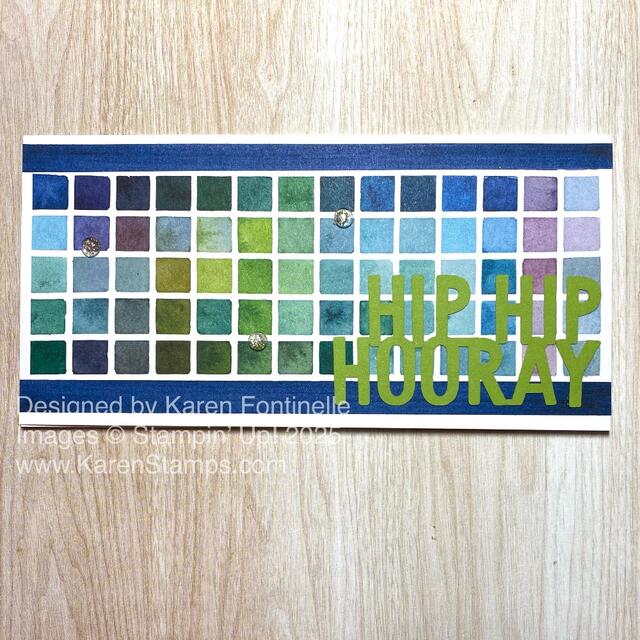 Full Of Life Slimline Hip Hip Hooray Card