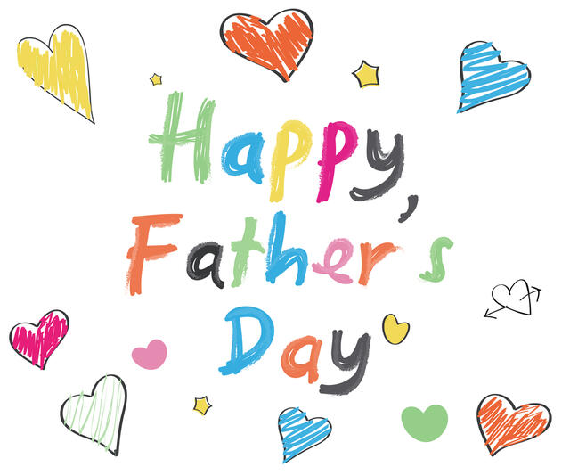Happy Father's Day crayon sign