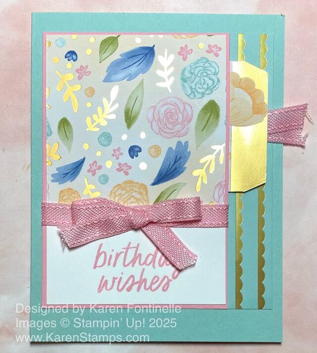 Wildflower Birthday Hidden Tag Card