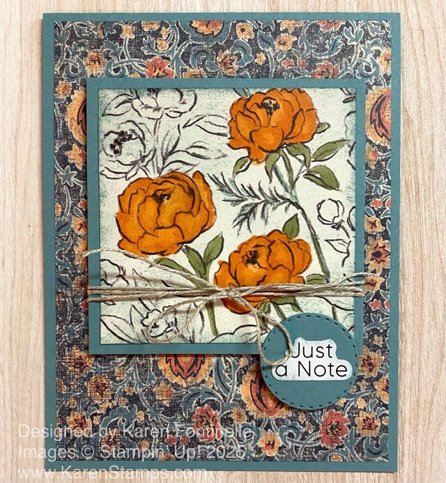 Beautiful Gallery Orange Floral Card