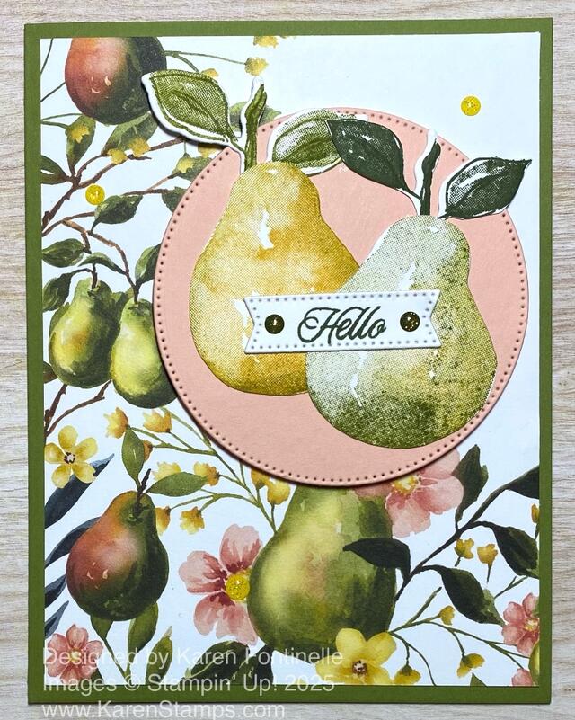 Painterly Pears Hello Card