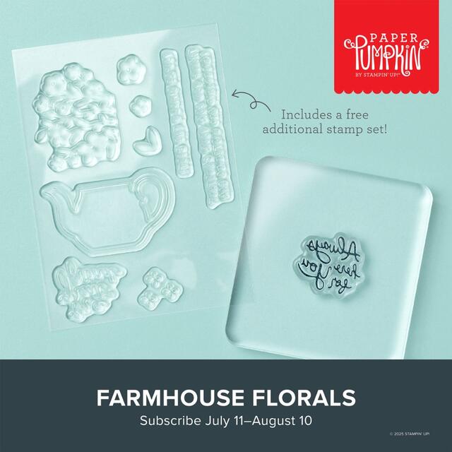 Paper Pumpkin Farmhouse Florals Free Stamp Set Aug 2025