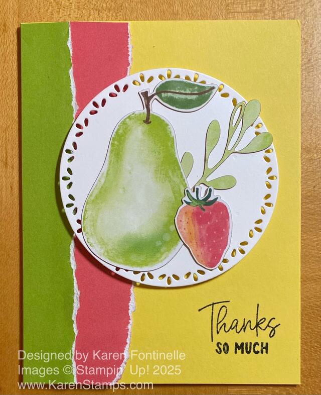 Two Tone Cardstock Torn Strips Card