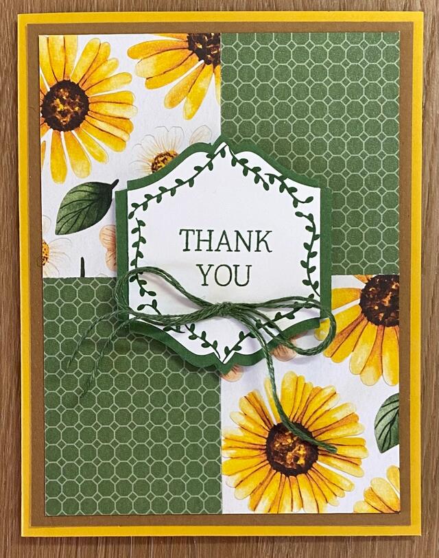 Floral Impressions Yellow Flowers Thank You Card