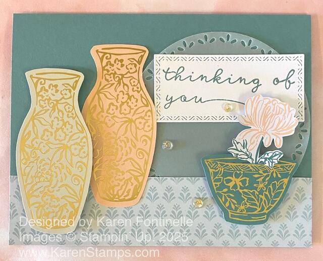 Kintsugi Inspirations Vases Thinking of You Card