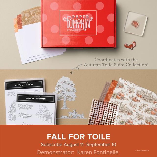 Paper Pumpkin Kit Sept 2025 Fall For Toile demo