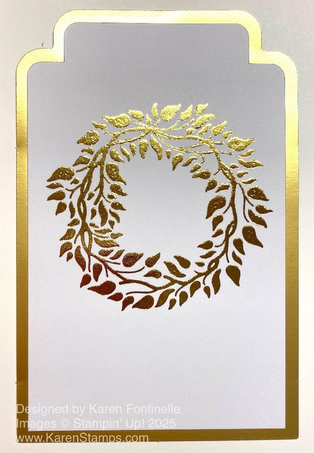 Christmas Card with Metallic Rub-on Tag