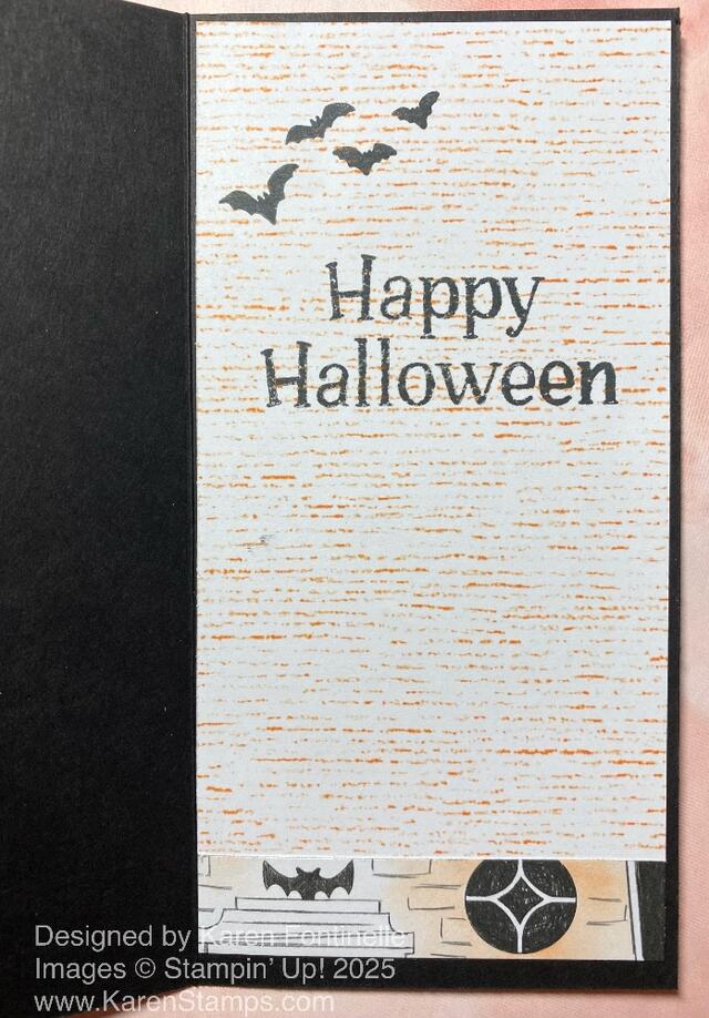 Spooky Sweet Slimline Halloween Card inside