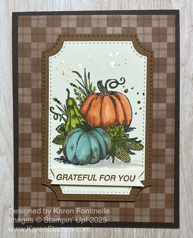 Amber Autumn Card For November