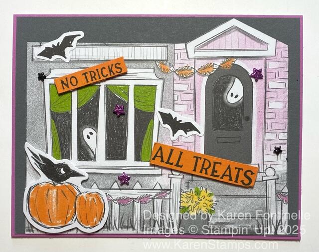 Spooky Sweet Haunted Street Halloween Card