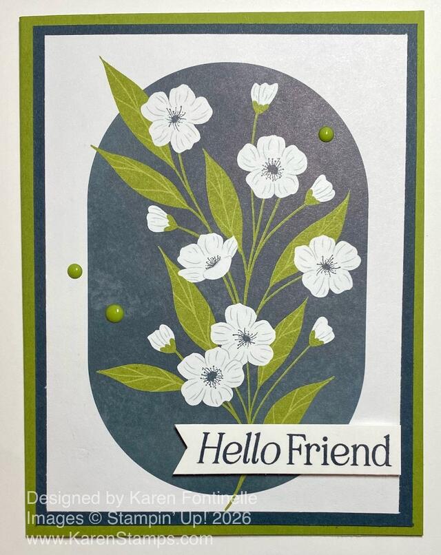 Lovely Blossoms Hello Friend Card