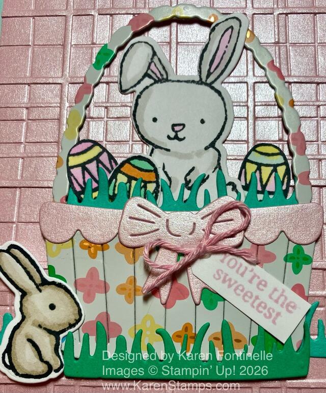 Easter Bunny in a Basket Closeup