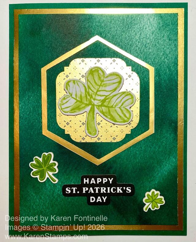 Green & Gold Good Luck Card