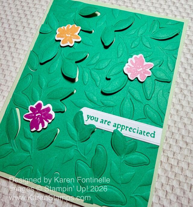 Paradise Garden Hybrid Embossed Card