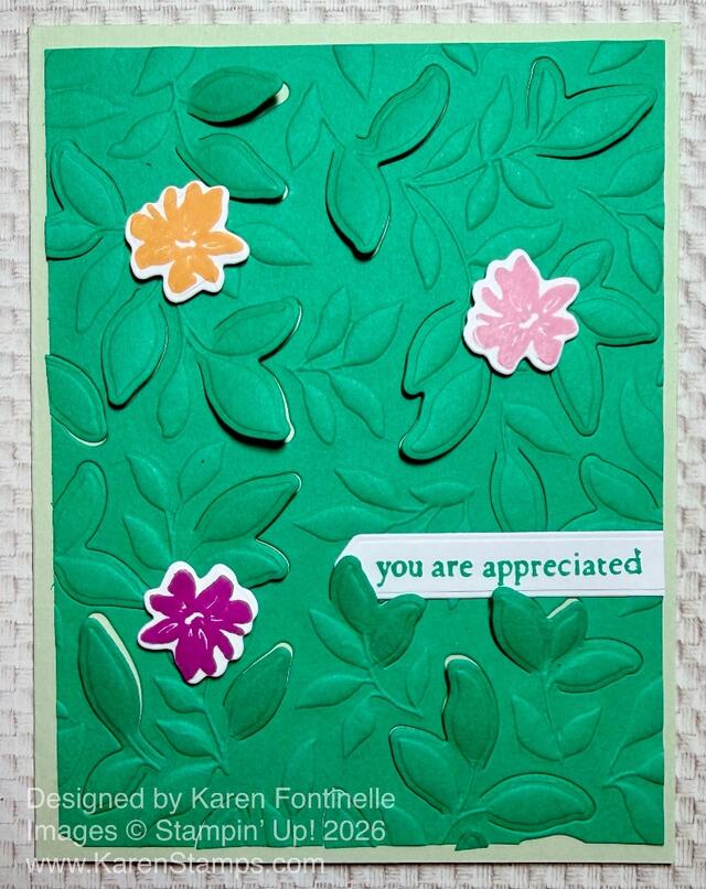 Paradise Garden Hybrid Embossing Flowers Card