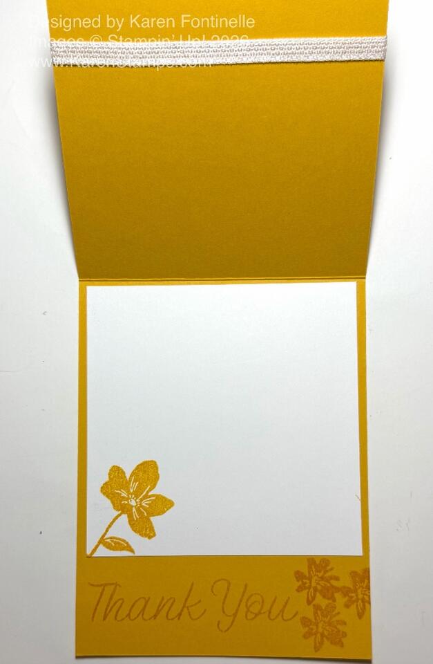 Garden Poetry Thank You Card Open