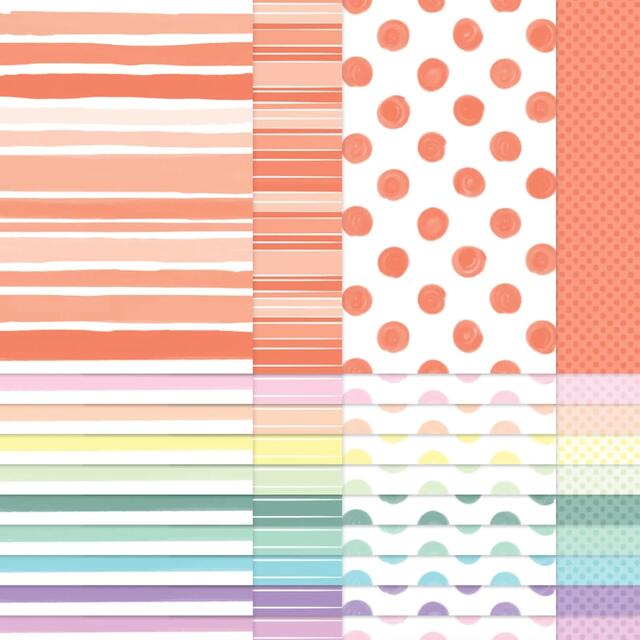 Subtles Painted Patterns 12_ x 12_ Designer Series Paper