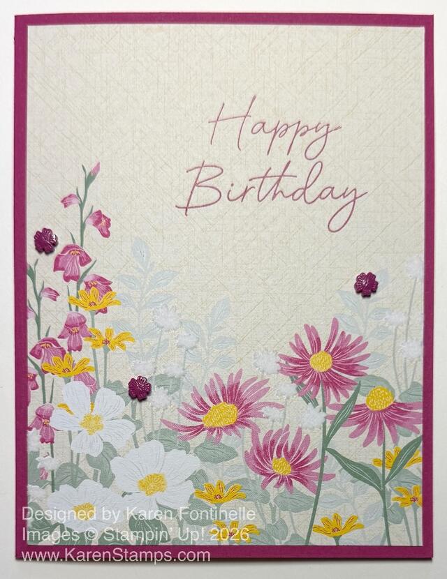Velvet Meadow Easiest Ever Birthday Card