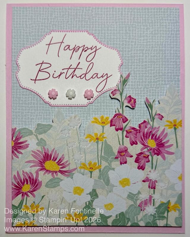 Velvet Meadow Happy Birthday Card
