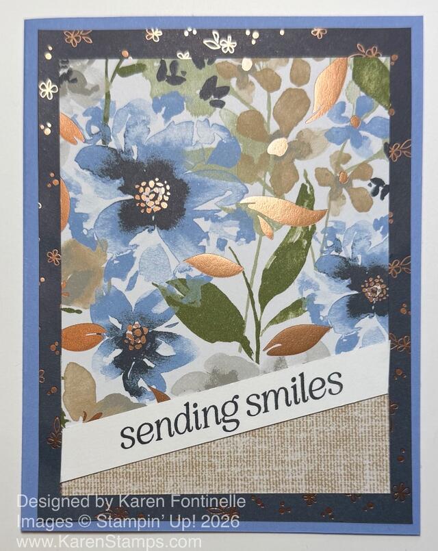 Delicate Dreams Angled Sending Smiles Card