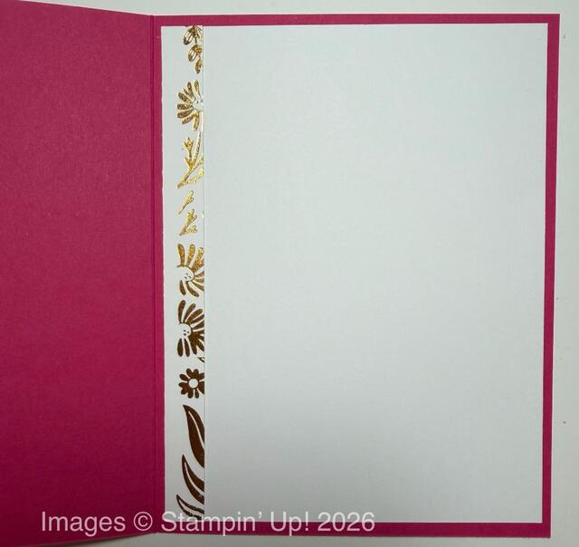 Garden Silhouette Foil Birthday Card Inside