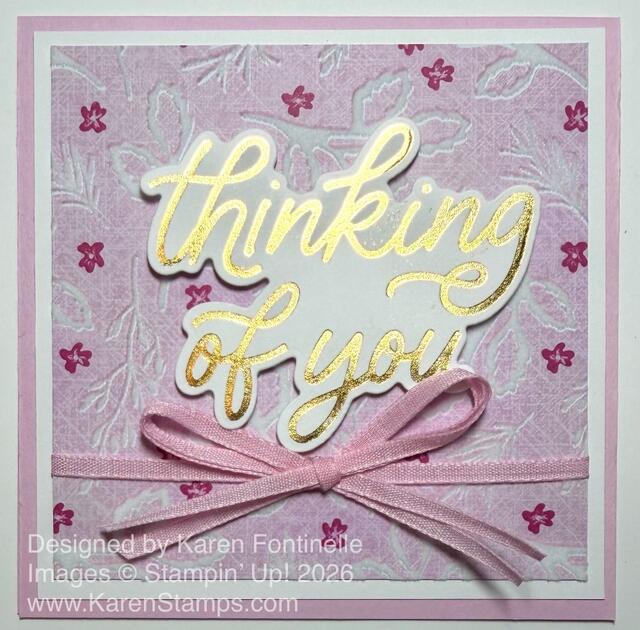 Velvet Meadow Thinking of You Square Card