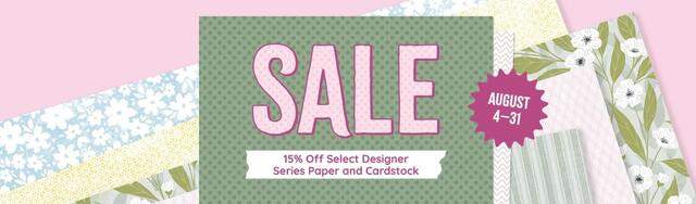 Designer Paper Sale Aug 2026 Banner