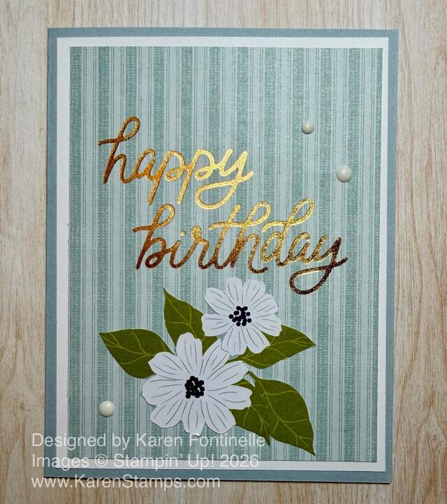 Lovely Blossoms Hot Foil Birthday Card