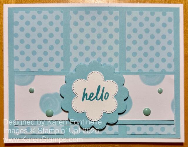 Subtles Painted Patterns Hello Card