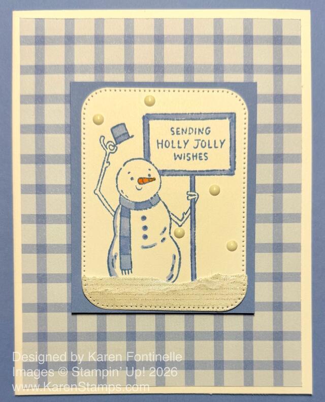 Christmas Crew Snowman Monochromatic Card