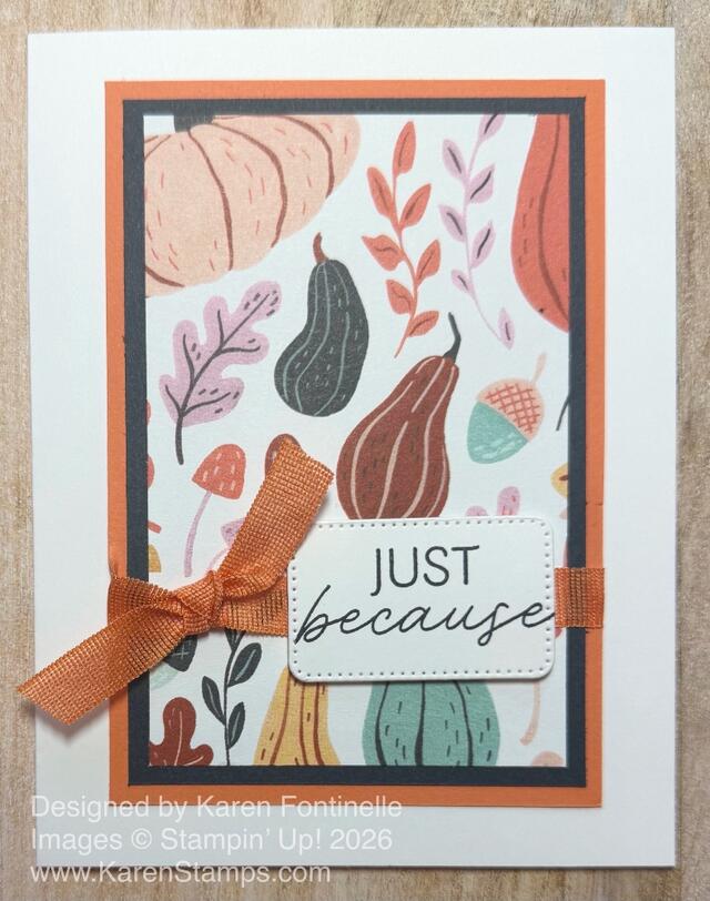 Painted Patch Just Because Card