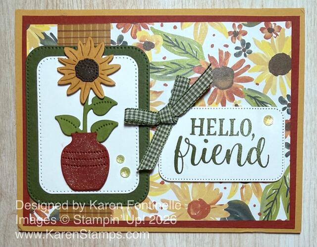 Sunflower Fields Friend Card RAK
