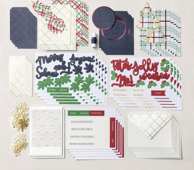 Festive Plaid Pop-Outs Kit Contents