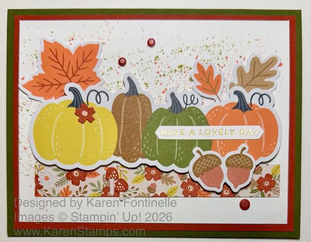 Harvest Hues Ephemera Pumpkin Card